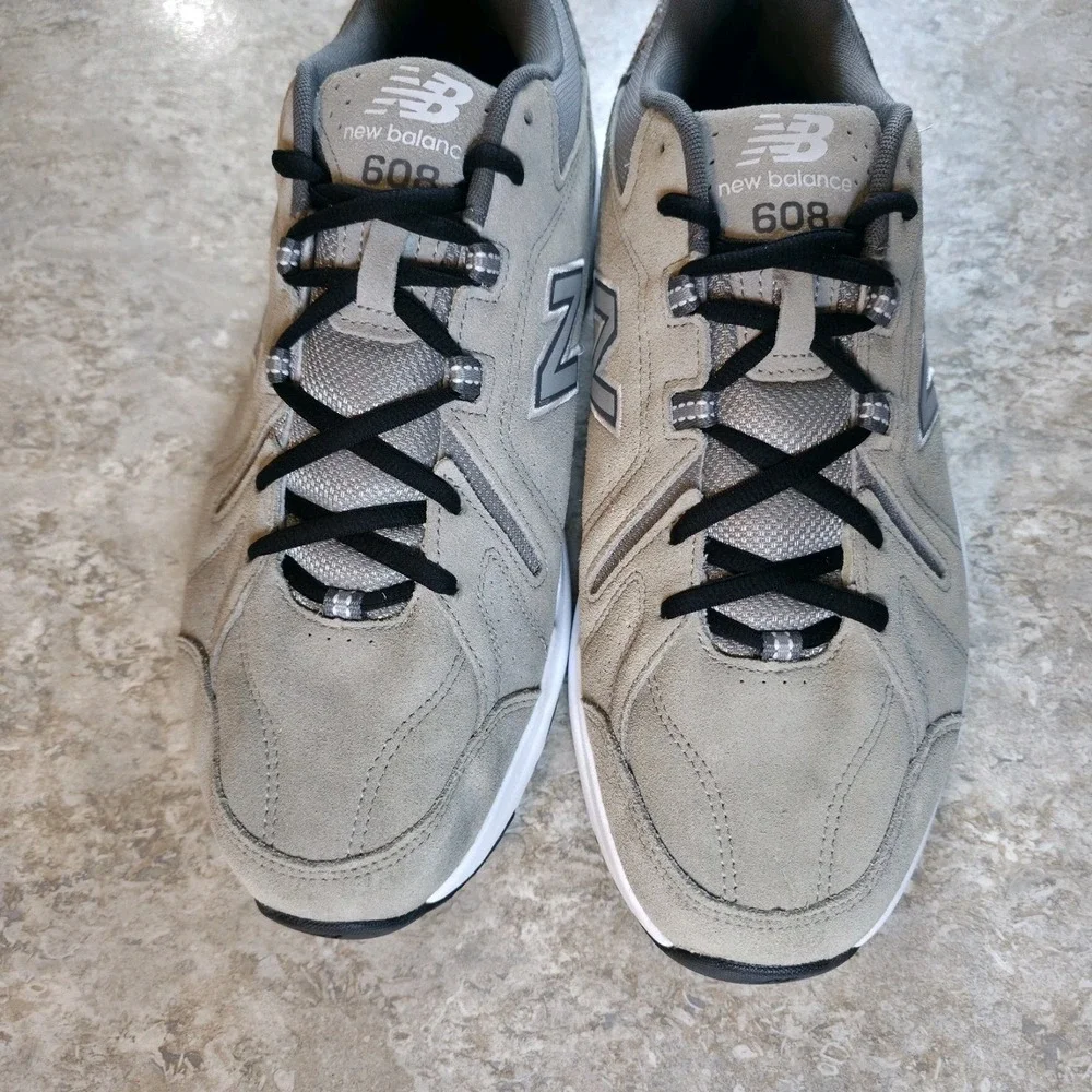 New Balance 608v5 Mens Size 14 2E Wide Comfort Insole Beige White Shoes NEW